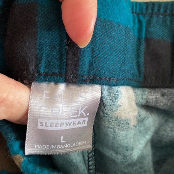 Falls Creek Men Christmas L 100% cotton pj pants and pants with elas - Picture 6 of 7